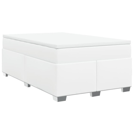 vidaXL Boxspring met matras kunstleer wit 120x200 cm afbeelding2 - 1