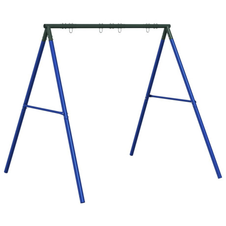 vidaXL Schommelframe voor buiten met 4 ophanghaken staal blauw afbeelding2 - 1