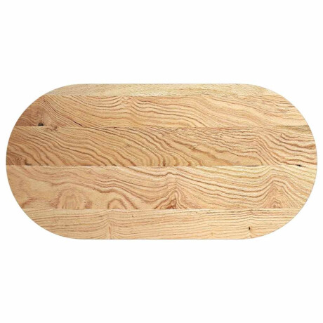 vidaXL Tafelblad 120x60x2 cm ovaal massief eikenhout afbeelding2 - 1