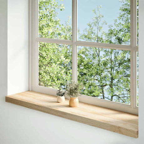 vidaXL Vensterbanken 2 st onbehandeld 100x30x2 cm massief eikenhout afbeelding2 - 1