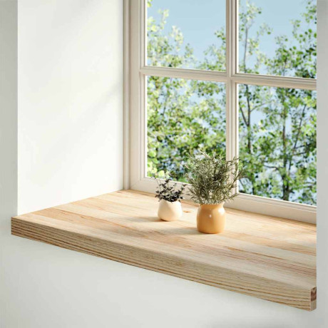 vidaXL Vensterbanken 2 st onbehandeld 70x40x2 cm massief eikenhout afbeelding2 - 1