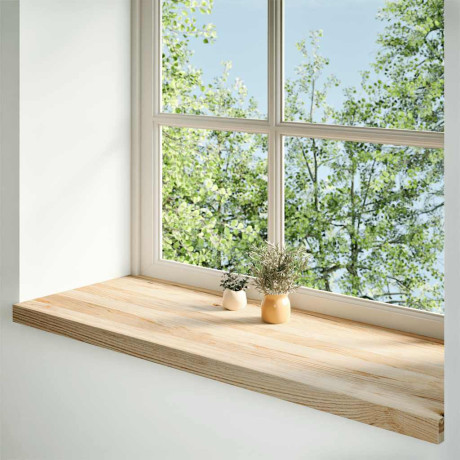 vidaXL Vensterbanken 2 st onbehandeld 110x40x2 cm massief eikenhout afbeelding2 - 1