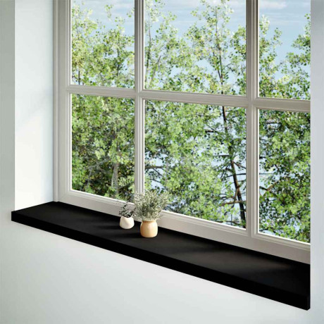 vidaXL Vensterbanken 2 st 140x25x2 cm massief eikenhout donkerbruin afbeelding2 - 1