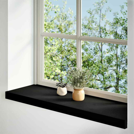 vidaXL Vensterbanken 2 st 90x30x2 cm massief eikenhout donkerbruin afbeelding2 - 1