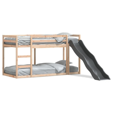 vidaXL Stapelbed met glijbaan en ladder massief grenenhout 80x200 cm afbeelding2 - 1