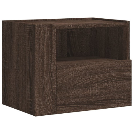 vidaXL Nachtkastje wandgemonteerd 45x30x35 cm bruin eikenkleurig afbeelding2 - 1