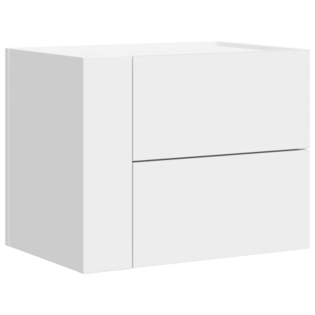 vidaXL Nachtkastje wandgemonteerd 45x30x35 cm wit afbeelding2 - 1