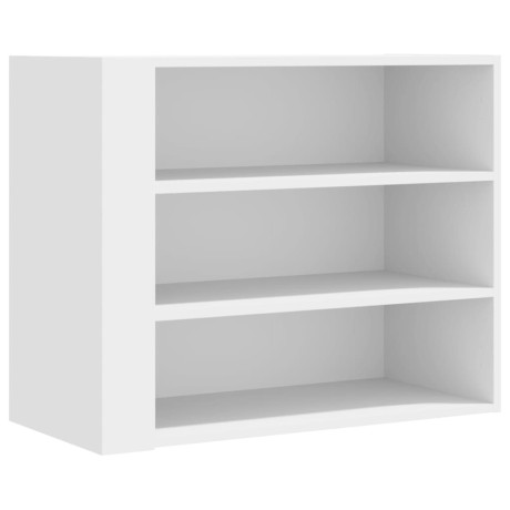 vidaXL Wandkast 75x35x60 cm bewerkt hout wit afbeelding2 - 1