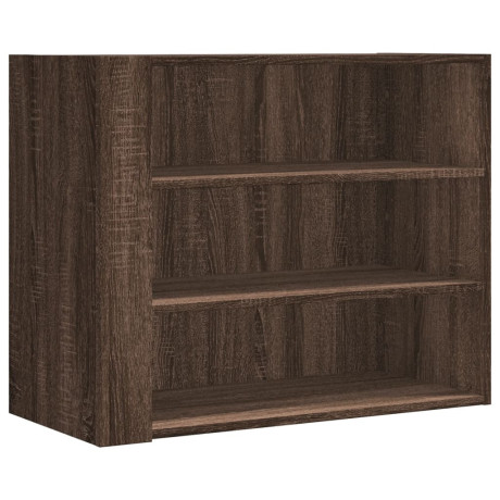 vidaXL Wandkast 75x35x60 cm bewerkt hout bruin eikenkleurig afbeelding2 - 1