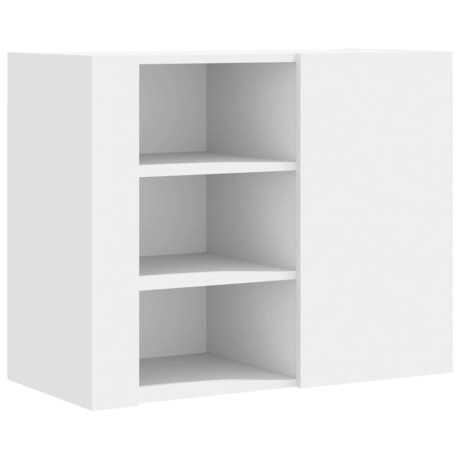 vidaXL Wandkast 75x35x60 cm bewerkt hout wit afbeelding2 - 1