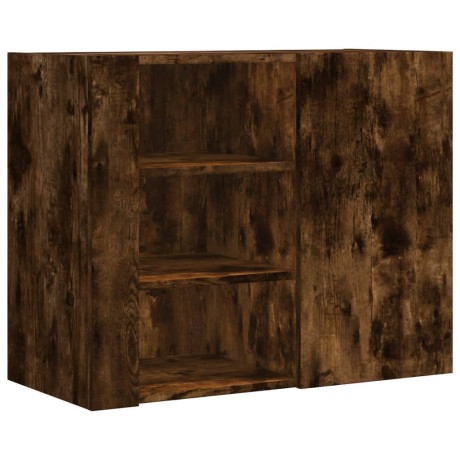 vidaXL Wandkast 75x35x60 cm bewerkt hout gerookt eikenkleurig afbeelding2 - 1