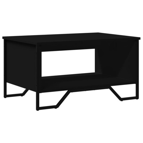 vidaXL Salontafel 75x51x40 cm bewerkt hout zwart afbeelding2 - 1
