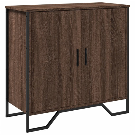 vidaXL Dressoir 78x35,5x74,5 cm bewerkt hout bruin eikenkleur afbeelding2 - 1