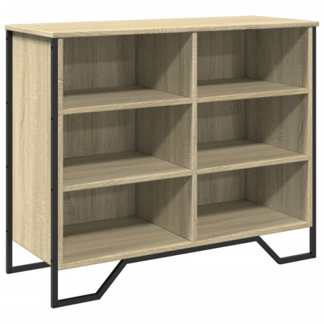 vidaXL Dressoir 91x35,5x74,5 cm bewerkt hout sonoma eikenkleurig afbeelding2 - 1