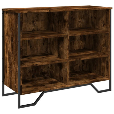 vidaXL Dressoir 91x35,5x74,5 cm bewerkt hout gerookt eikenkleurig afbeelding2 - 1