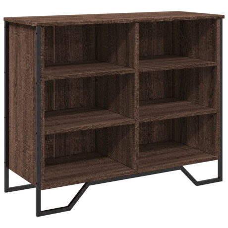 vidaXL Dressoir 91x35,5x74,5 cm bewerkt hout bruin eikenkleur afbeelding2 - 1
