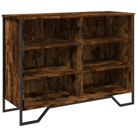 vidaXL Dressoir 101x35,5x74,5 cm bewerkt hout gerookt eikenkleurig afbeelding2 - 1