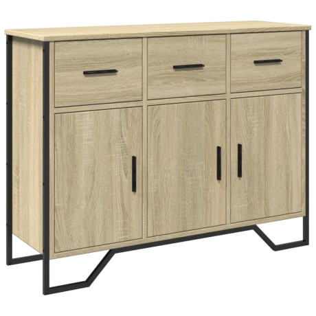 vidaXL Dressoir 97x32,5x74,5 cm bewerkt hout sonoma eikenkleurig afbeelding2 - 1