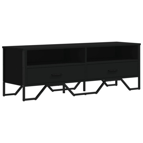 vidaXL Tv-meubel 122x34x41 cm bewerkt hout zwart afbeelding2 - 1
