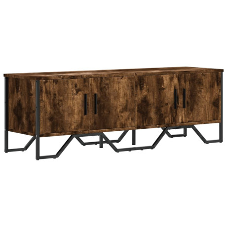 vidaXL Tv-meubel 122x34x41 cm bewerkt hout gerookt eikenkleurig afbeelding2 - 1