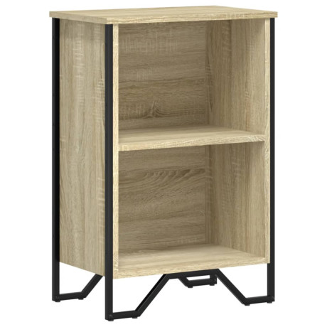 vidaXL Boekenkast 50x31x74,5 cm bewerkt hout sonoma eikenkleurig afbeelding2 - 1