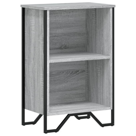 vidaXL Boekenkast 50x31x74,5 cm bewerkt hout grijs sonoma eikenkleur afbeelding2 - 1