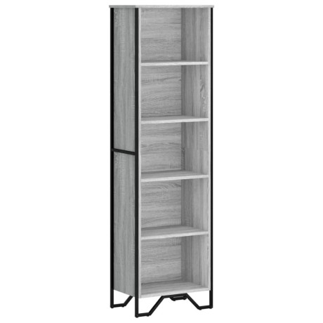 vidaXL Boekenkast 50x31x169 cm bewerkt hout grijs sonoma eikenkleurig afbeelding2 - 1