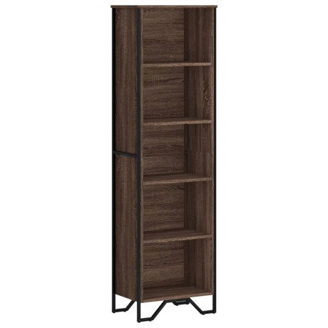 vidaXL Boekenkast 50x31x169 cm bewerkt hout bruin eikenkleur afbeelding2 - 1