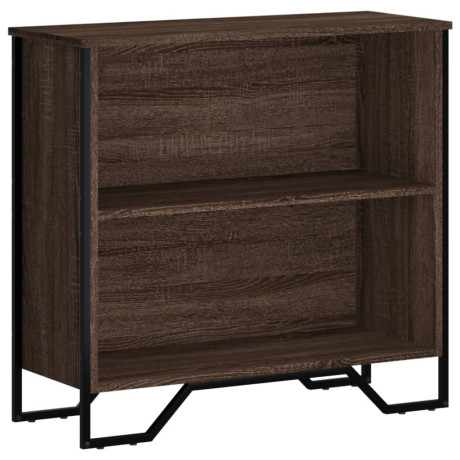 vidaXL Boekenkast 80x31x74,5 cm bewerkt hout bruin eikenkleur afbeelding2 - 1