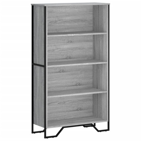 vidaXL Boekenkast 80x31x137,5cm bewerkt hout grijs sonoma eikenkleurig afbeelding2 - 1