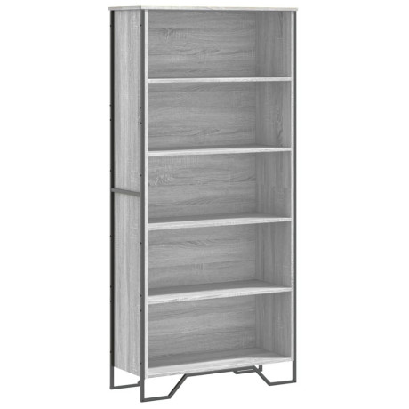 vidaXL Boekenkast 80x31x169 cm bewerkt hout grijs sonoma eikenkleurig afbeelding2 - 1