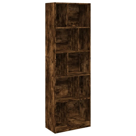 vidaXL Boekenkast 57x28,5x174 cm bewerkt hout gerookt eikenkleurig afbeelding2 - 1