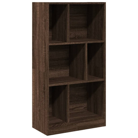 vidaXL Boekenkast 57x28,5x107,5 cm bewerkt hout bruin eikenkleurig afbeelding2 - 1