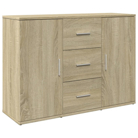 vidaXL Dressoir 90,5x29,5x65 cm bewerkt hout sonoma eikenkleurig afbeelding2 - 1