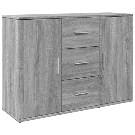 vidaXL Dressoir 90,5x29,5x65 cm bewerkt hout grijs sonoma eikenkleur afbeelding2 - 1