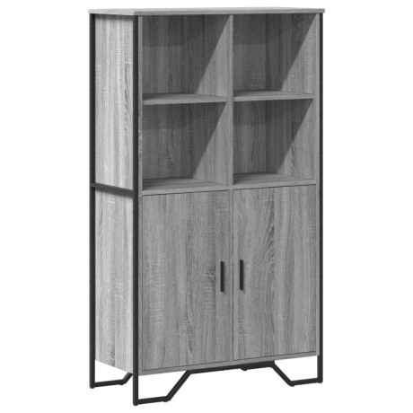 vidaXL Hoge kast 79,5x35,5x137,5 cm bewerkt hout grijs sonoma eiken afbeelding2 - 1