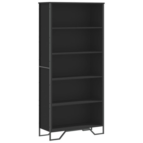 vidaXL Boekenkast 80x31x169 cm bewerkt hout zwart afbeelding2 - 1