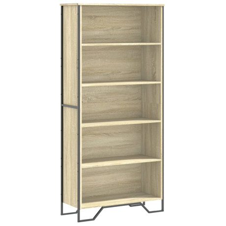 vidaXL Boekenkast 80x31x169 cm bewerkt hout sonoma eikenkleurig afbeelding2 - 1
