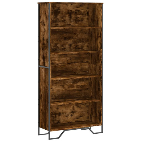 vidaXL Boekenkast 80x31x169 cm bewerkt hout gerookt eikenkleurig afbeelding2 - 1