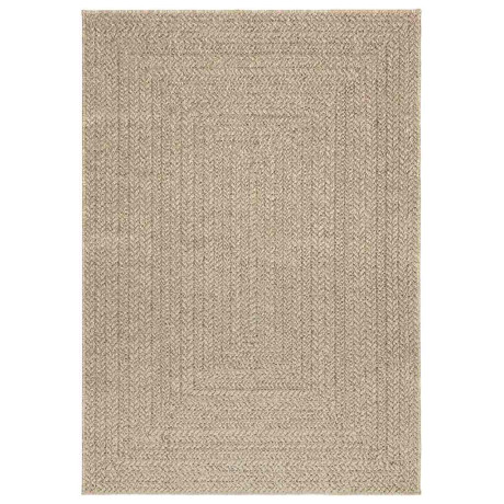 vidaXL Vloerkleed ZIZUR beige binnen en buiten 120x170 cm jute look afbeelding2 - 1