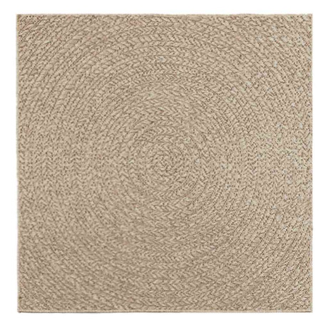 vidaXL Vloerkleed ZIZUR beige binnen en buiten 120x120 cm jute look afbeelding2 - 1