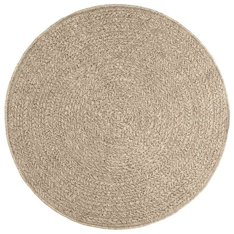 vidaXL Vloerkleed ZIZUR beige binnen en buiten Ø 120 cm jute look afbeelding2 - 1