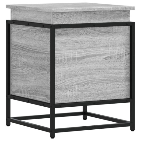 vidaXL Opbergbox met deksel 40x40x51,5 cm bewerkt hout grijs sonoma afbeelding2 - 1