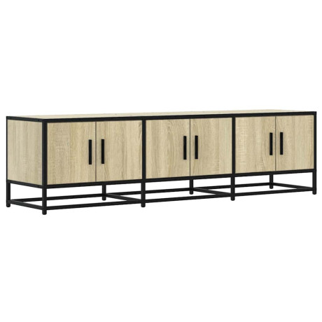 vidaXL Tv-meubel 150x35x41 cm bewerkt hout metaal sonoma eikenkleurig afbeelding2 - 1