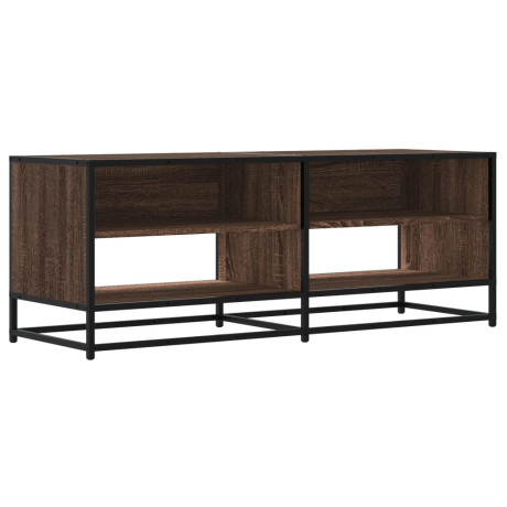 vidaXL Tv-meubel 120,5x40x46 cm bewerkt hout metaal bruin eikenkleur afbeelding2 - 1