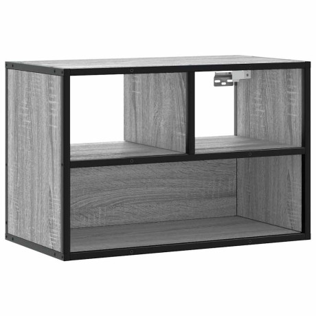 vidaXL Tv-meubel 60x31x39,5 cm bewerkt hout metaal grijs sonoma eiken afbeelding2 - 1