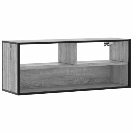 vidaXL Tv-meubel 100x31x39,5 cm bewerkt hout metaal grijs sonoma eiken afbeelding2 - 1