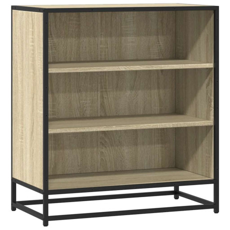 vidaXL Dressoir 68x35x76 cm bewerkt hout en metaal sonoma eikenkleur afbeelding2 - 1