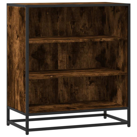 vidaXL Dressoir 68x35x76 cm bewerkt hout en metaal gerookt eiken afbeelding2 - 1