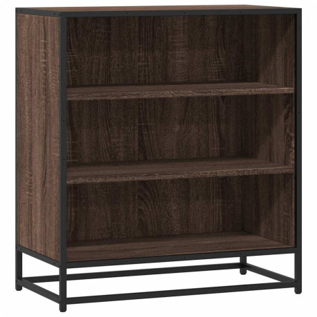 vidaXL Dressoir 68x35x76 cm bewerkt hout en metaal bruin eikenkleur afbeelding2 - 1